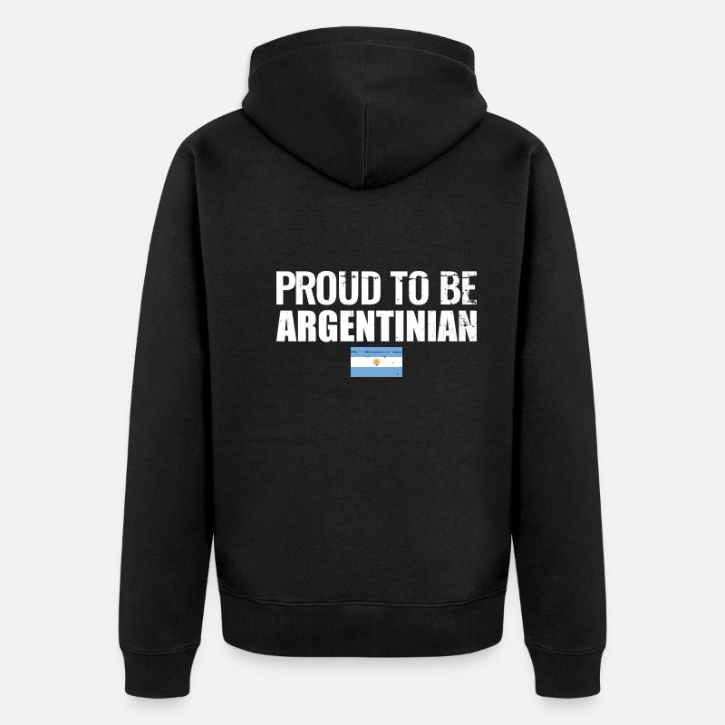 Fier d’être argentin Argentine Argentine - Veste à capuche bio Premium Unisexe - noir
