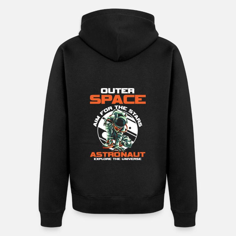 Galaxie de l'espace extra-atmosphérique - Veste à capuche bio Premium Unisexe - noir