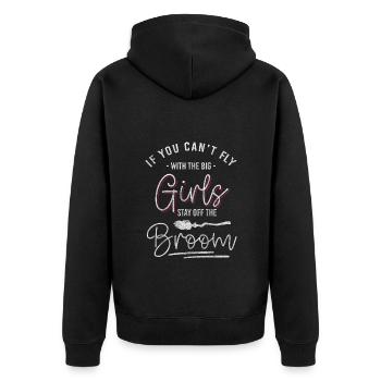 Hexe Halloween Wicca - Unisex Premium Bio Zip Hoodie - Schwarz - Hinten - Nico (187cm)