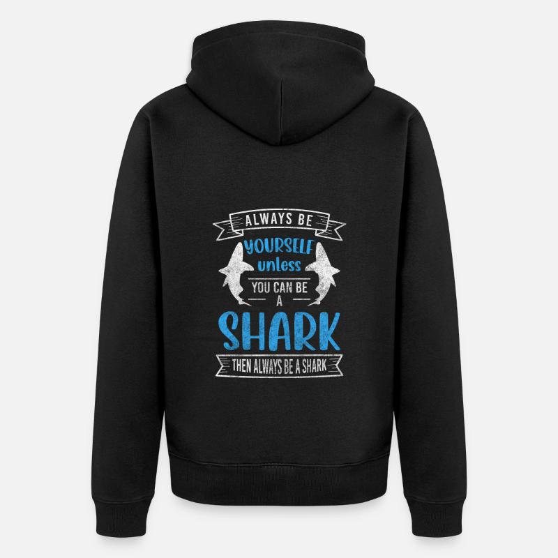 Hai Meer Angst - Unisex Premium Bio Zip Hoodie - Schwarz