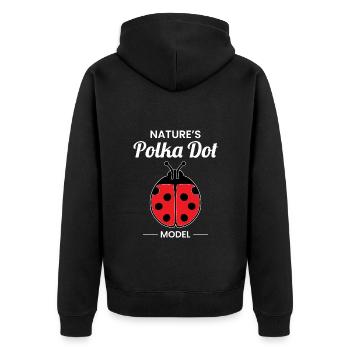 Marienkäfer Insektensammler Entomologie Entomologe - Unisex Premium Bio Zip Hoodie - Schwarz - Hinten - Nico (187cm)