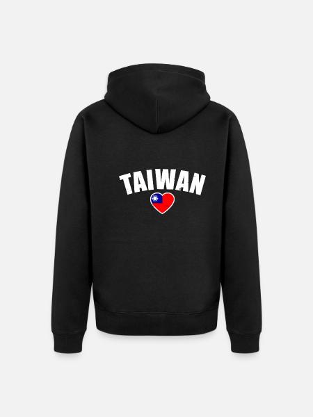 Taiwan Taiwanese Flag Taiwanese - Unisex Premium Organic Zip Hoodie - black