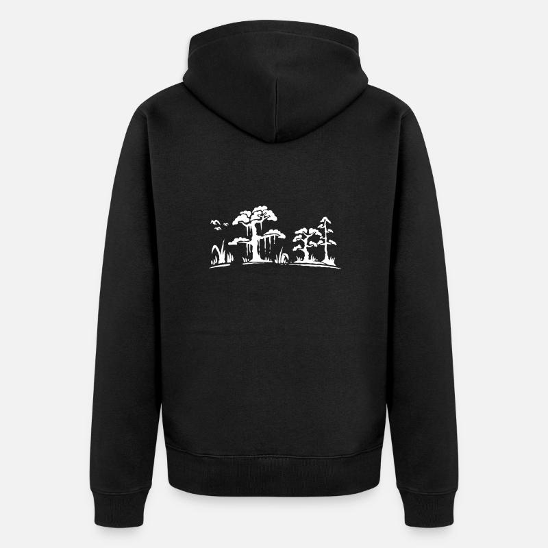 Forêt pluviale - Veste à capuche bio Premium Unisexe - noir
