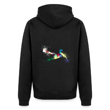 Soccer ,Soccer Soccer, Soccer masculin,graffiti - Veste à capuche bio Premium Unisexe - noir - Dos - Nico (187cm)
