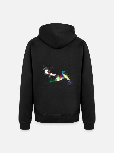Fußball ,Fußballer, Männerfußball,graffiti - Premium økologisk unisex-hættejakke - sort