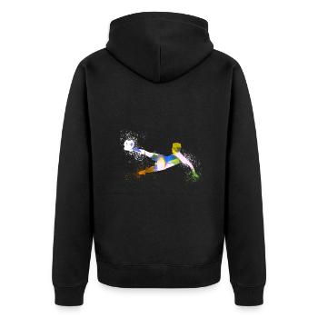 Soccer ,Soccer Soccer, Soccer masculin,graffiti - Veste à capuche bio Premium Unisexe - noir - Dos - Nico (187cm)