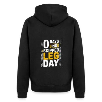 Powerlifting Bodybuilder 0 jours depuis Jambe sautée - Veste à capuche bio Premium Unisexe - noir - Dos - Nico (187cm)