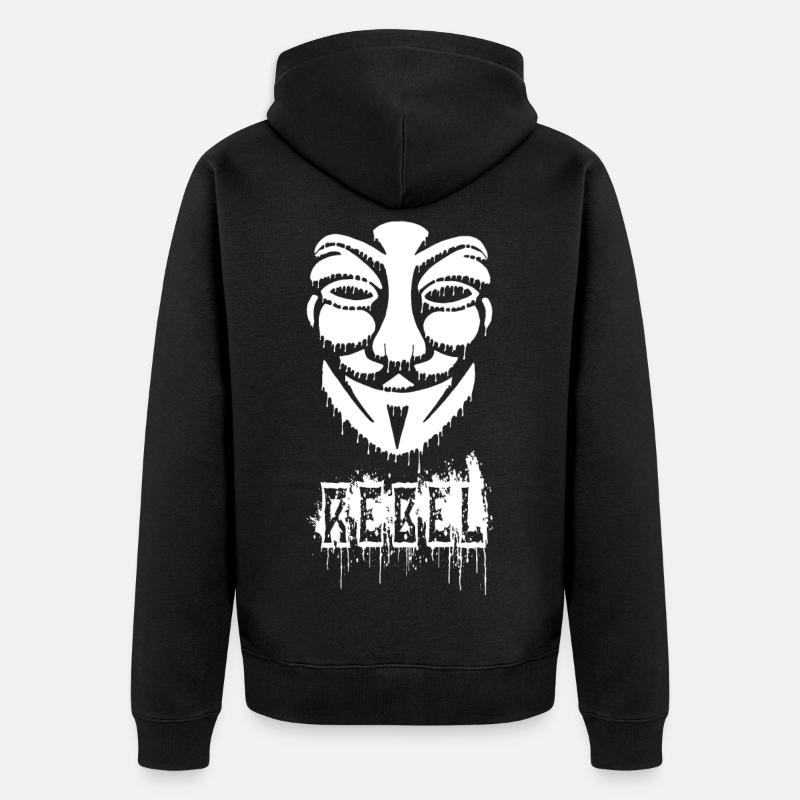Graffiti anonyme - Veste à capuche bio Premium Unisexe - noir