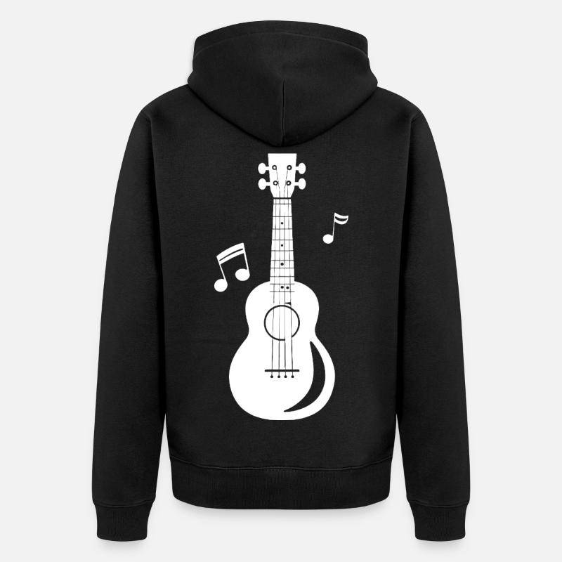 Graphiques Ukulele - Veste à capuche bio Premium Unisexe - noir