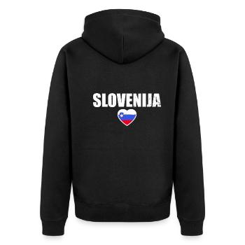 Slovénie Drapeau slovène Drapeau slovène Slovène - Veste à capuche bio Premium Unisexe - noir - Dos - Nico (187cm)