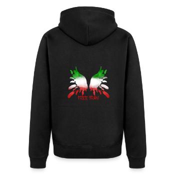 Iran libre, Liberté, Iran, Angelwings,Engelsflügel - Veste à capuche bio Premium Unisexe - noir - Dos - Nico (187cm)