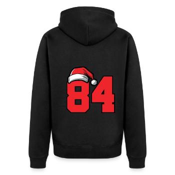 84 Numéro Noël - Veste à capuche bio Premium Unisexe - noir - Dos - Nico (187cm)