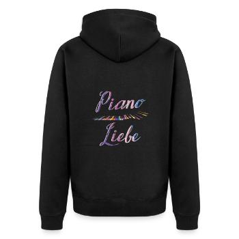 Piano Pianiste Piano Love Piano - Veste à capuche bio Premium Unisexe - noir - Dos - Nico (187cm)