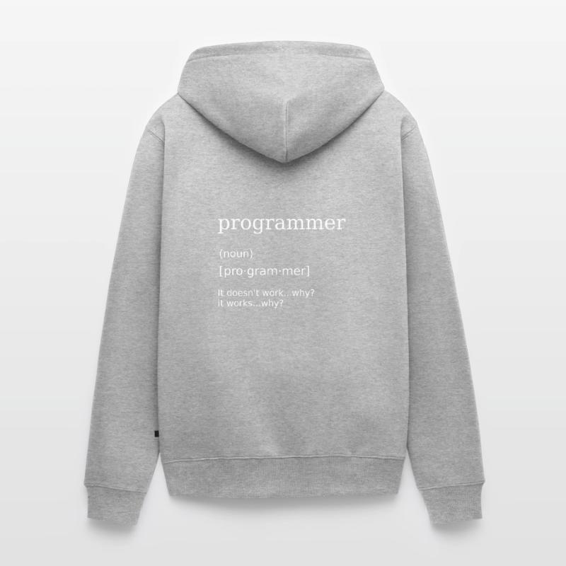 Programmierer Informatiker Programming Humor Unisex Premium Bio Zip Hoodie