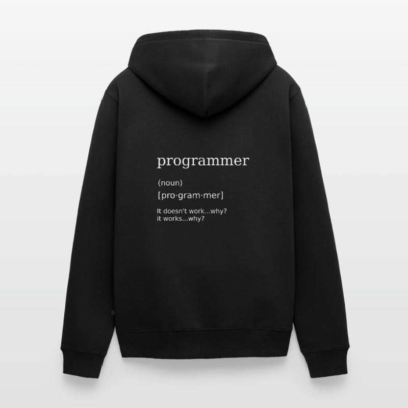 Programmierer Informatiker Programming Humor Unisex Premium Bio Zip Hoodie