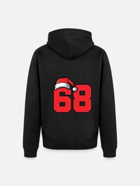68 Numéro Noël - Veste à capuche bio Premium Unisexe - noir