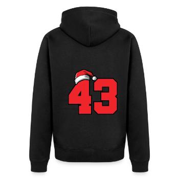 43 Numéro Noël - Veste à capuche bio Premium Unisexe - noir - Dos - Nico (187cm)