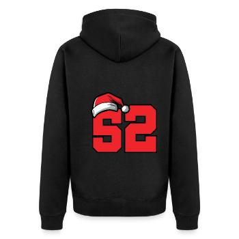 52 Numéro Noël - Veste à capuche bio Premium Unisexe - noir - Dos - Nico (187cm)