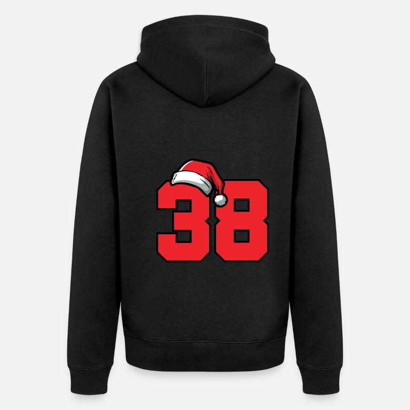 38 Numéro Noël - Veste à capuche bio Premium Unisexe - noir