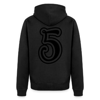 5 Numéro de numéro - Veste à capuche bio Premium Unisexe - noir - Dos - Nico (187cm)