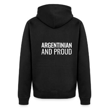 Argentin et fier Argentin Argentin - Veste à capuche bio Premium Unisexe - noir - Dos - Nico (187cm)