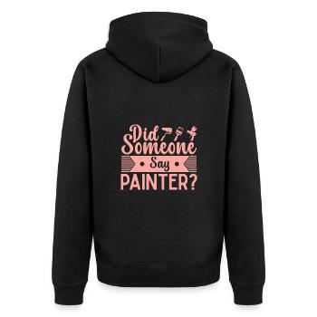 House Painter Dad Unique Gifts - Unisex Premium Organic Zip Hoodie - black - Back - Nico (187cm)