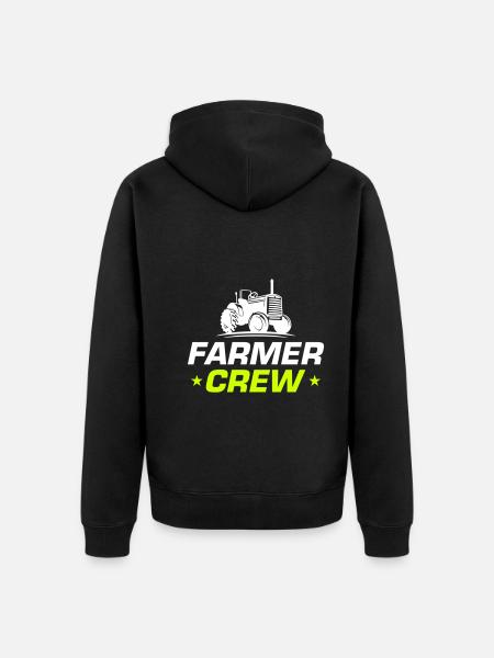 Tracteur Bauer Farmer Crew - Veste à capuche bio Premium Unisexe - noir