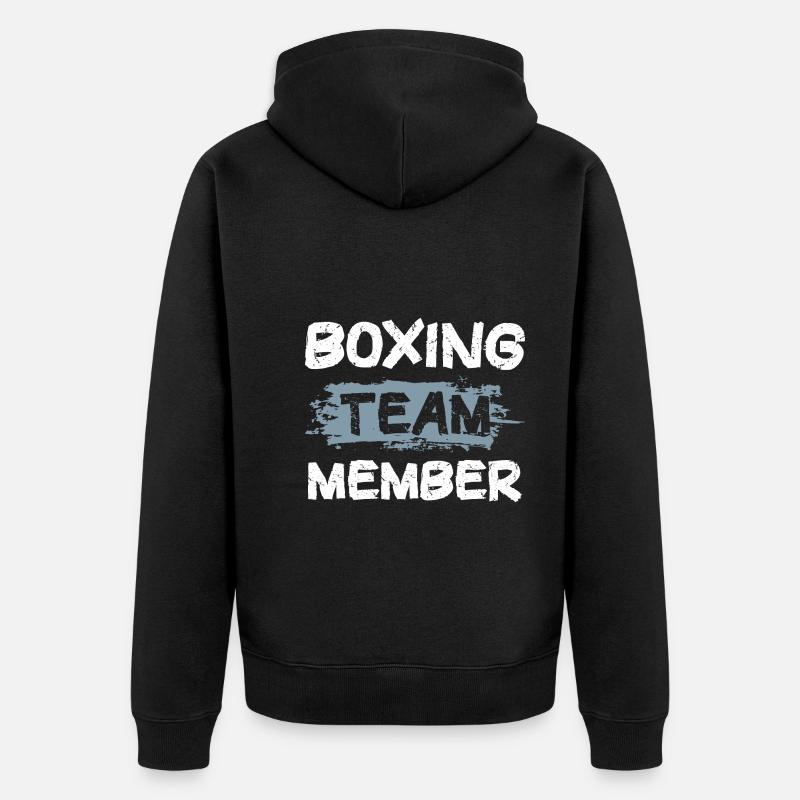 Équipe de boxe - Veste à capuche bio Premium Unisexe - noir