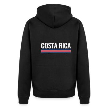 Costa Rica Drapeau du Costa Rica Costariciens - Veste à capuche bio Premium Unisexe - noir - Dos - Nico (187cm)