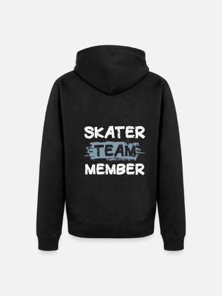 Skater Team - Unisex Premium Organic Zip Hoodie - black