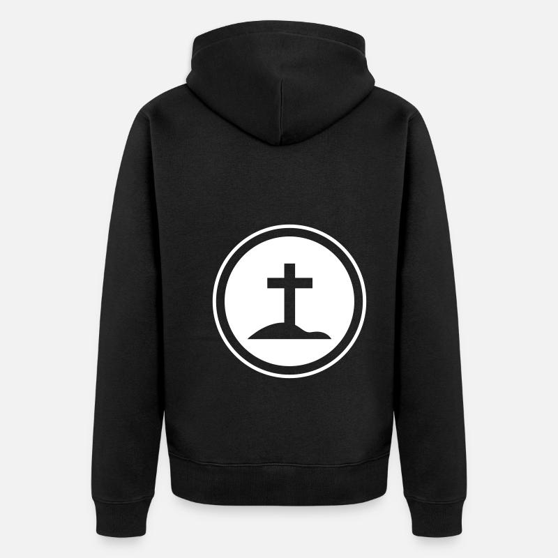 Croiser Jésus - Veste à capuche bio Premium Unisexe - noir