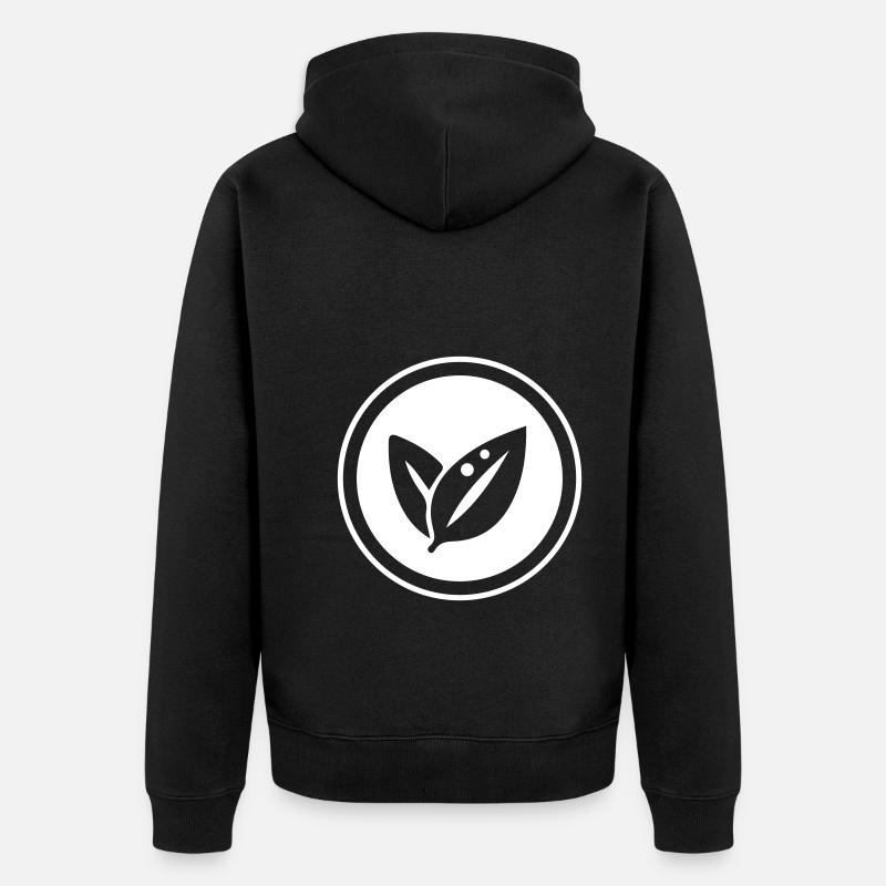 Écologie des feuilles - Veste à capuche bio Premium Unisexe - noir