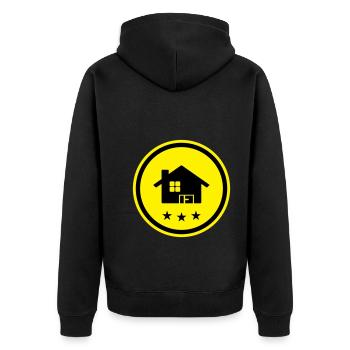 Maison Symbole Accueil - Veste à capuche bio Premium Unisexe - noir - Dos - Nico (187cm)