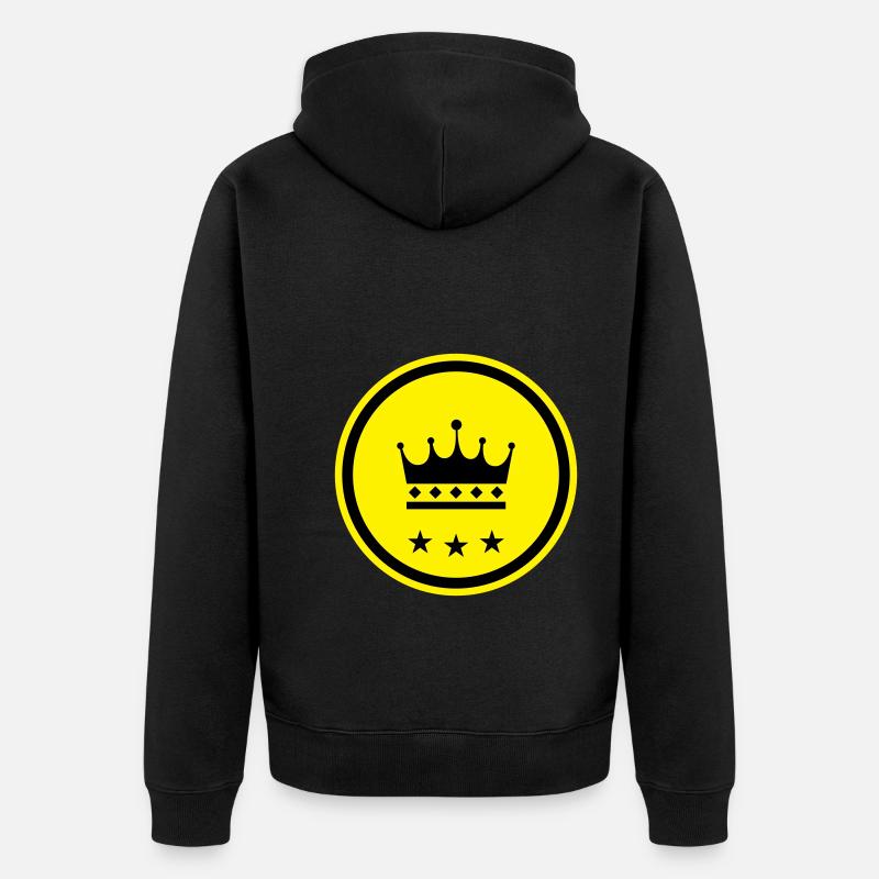 Symbole de la couronne - Veste à capuche bio Premium Unisexe - noir