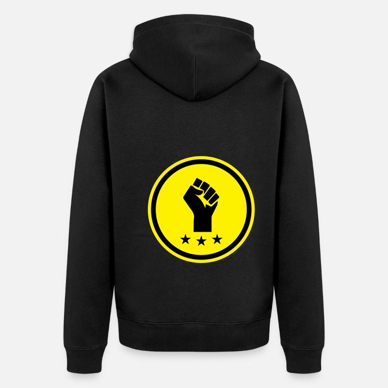 Hand Faust - Unisex Premium Bio Zip Hoodie - Schwarz