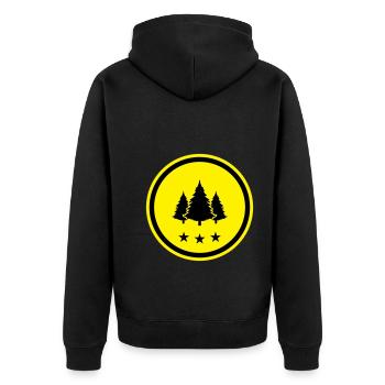 Forêt de sapins - Veste à capuche bio Premium Unisexe - noir - Dos - Nico (187cm)