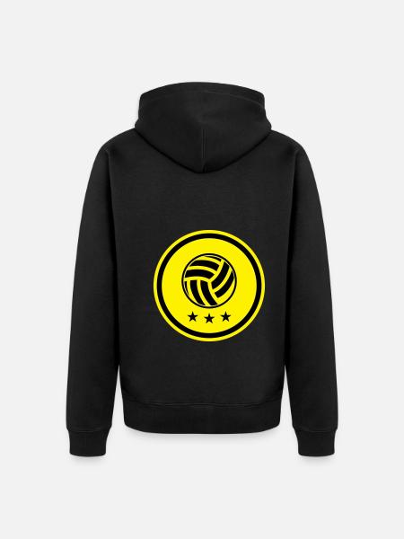 Volleyball Symbol - Unisex Premium Organic Zip Hoodie - black