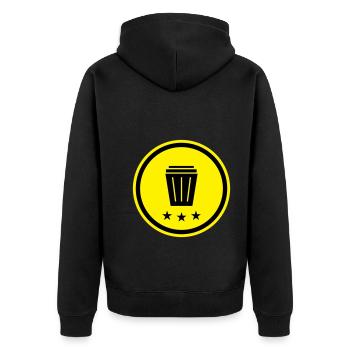 Icône de poubelle - Veste à capuche bio Premium Unisexe - noir - Dos - Nico (187cm)