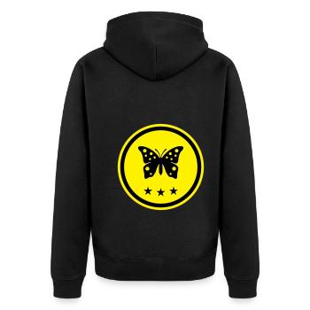 Symbole papillon - Veste à capuche bio Premium Unisexe - noir - Dos - Nico (187cm)