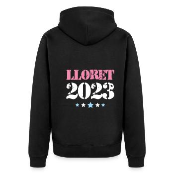Lloret De Mar 2023 - Veste à capuche bio Premium Unisexe - noir - Dos - Nico (187cm)