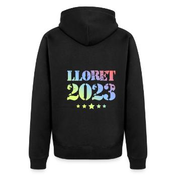 Lloret De Mar 2023 - Veste à capuche bio Premium Unisexe - noir - Dos - Nico (187cm)