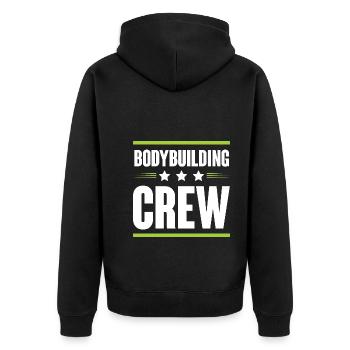 Equipe de musculation - Veste à capuche bio Premium Unisexe - noir - Dos - Nico (187cm)