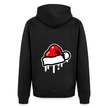 Chapeau de Noël Symbole de Noël Noël - Veste à capuche bio Premium Unisexe - noir - Dos - Nico (187cm)