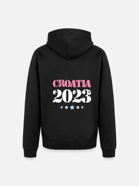 Croatia 2023 - Unisex Premium Organic Zip Hoodie - black