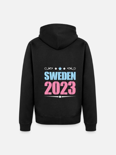 Suède 2023 - Veste à capuche bio Premium Unisexe - noir