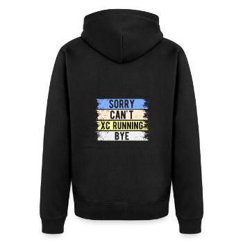Funny XC Running Gift XC Runner Edition - Unisex Premium Organic Zip Hoodie - black - Back - Nico (187cm)