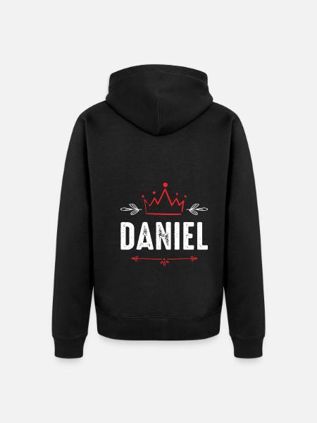 Daniel - Unisex Premium Organic Zip Hoodie - black