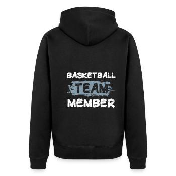 Équipe de basket-ball - Veste à capuche bio Premium Unisexe - noir - Dos - Nico (187cm)