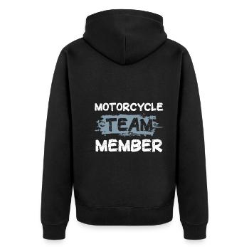 Équipe de motards - Veste à capuche bio Premium Unisexe - noir - Dos - Nico (187cm)