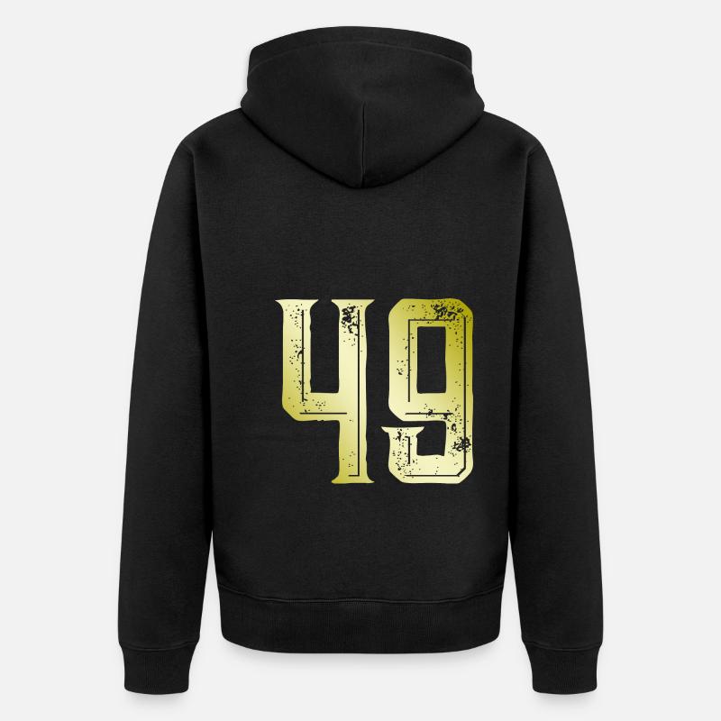 49 Symbole numérique - Veste à capuche bio Premium Unisexe - noir